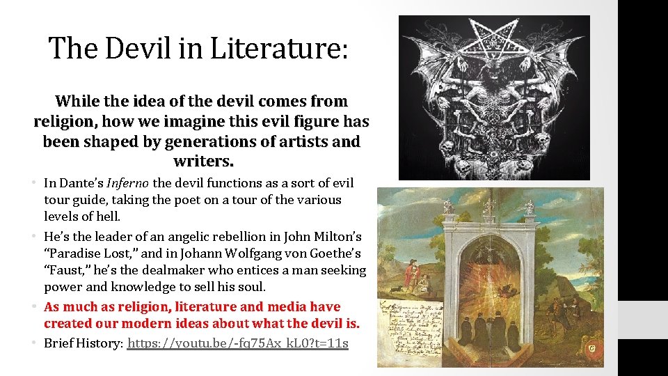 The Devil in Literature: While the idea of the devil comes from religion, how The Devil in Literature: While the idea of the devil comes from religion, how
