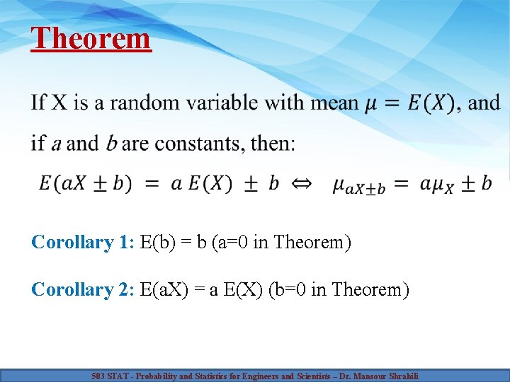 Chapter 4 Mathematical Expectation 503 Stat Probability And