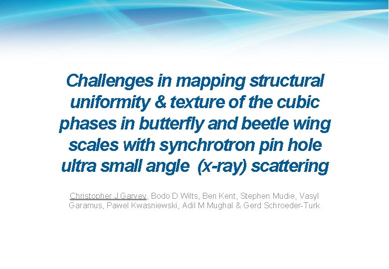 Challenges in mapping structural uniformity & texture of the cubic phases in butterfly and