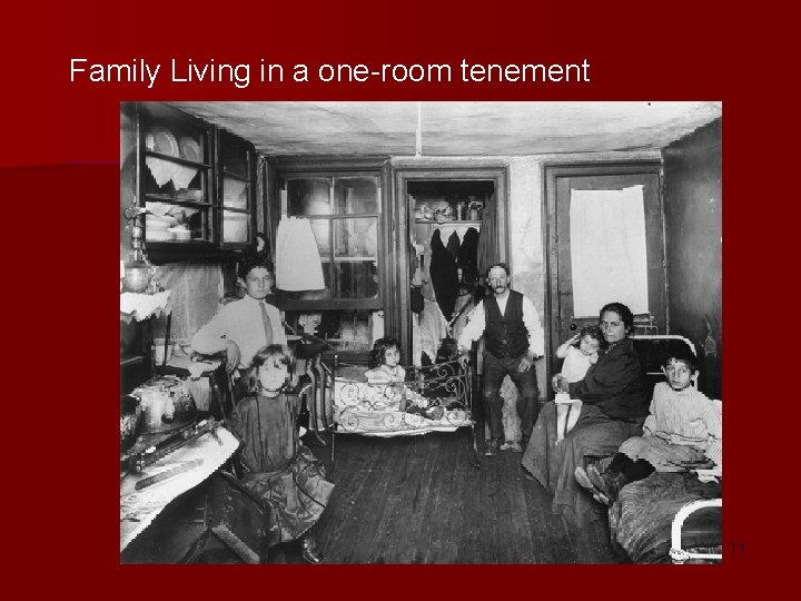 Family Living in a one-room tenement 11 
