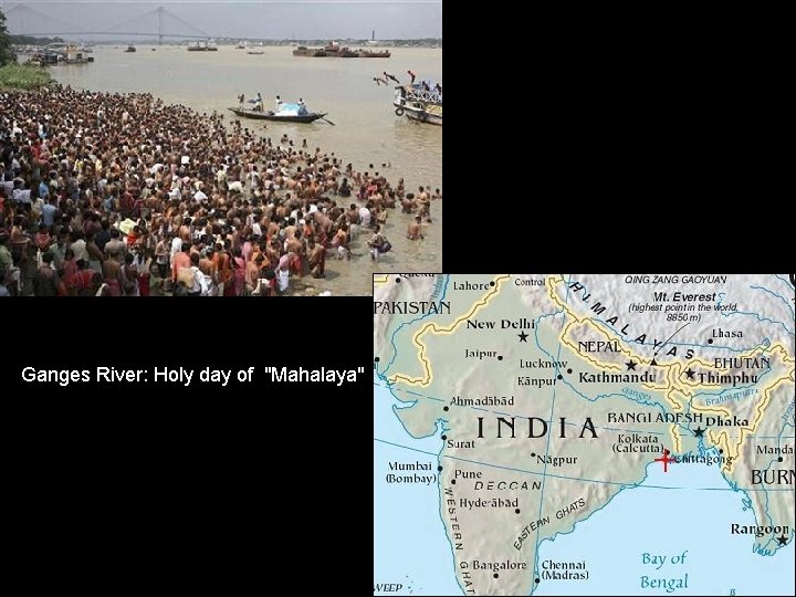 Ganges River: Holy day of "Mahalaya" 