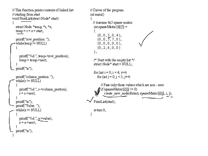 // This function prints contents of linked list // starting from start void Print.