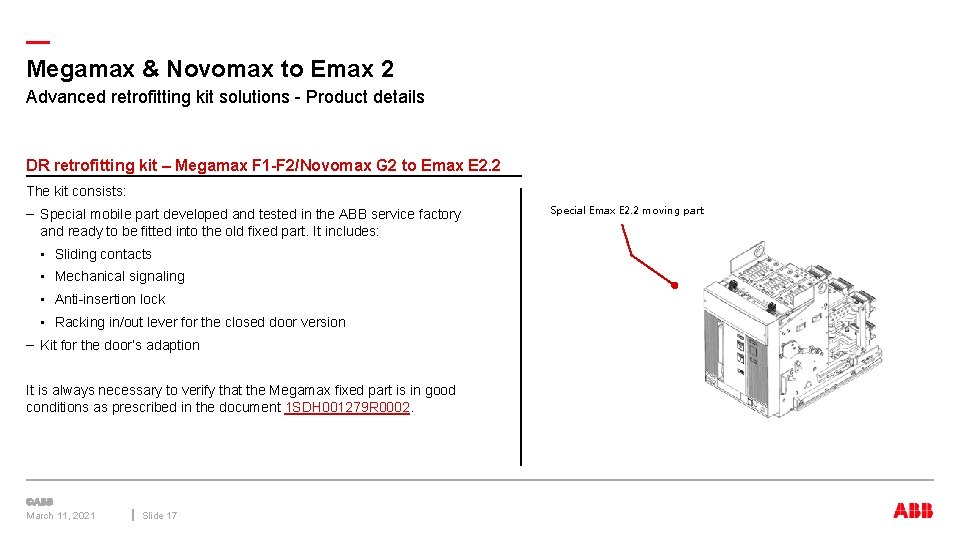 — Megamax & Novomax to Emax 2 Advanced retrofitting kit solutions - Product details