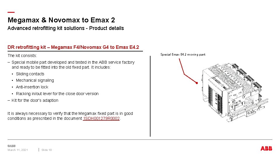 — Megamax & Novomax to Emax 2 Advanced retrofitting kit solutions - Product details