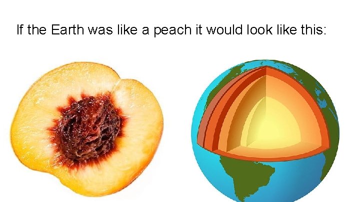 If the Earth was like a peach it would look like this: 