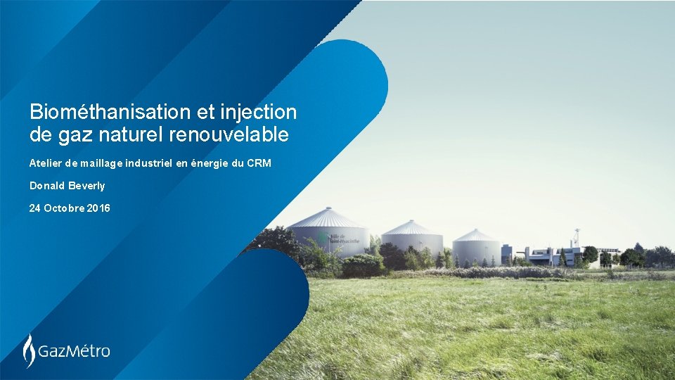 Biométhanisation et injection de gaz naturel renouvelable Atelier de maillage industriel en énergie du