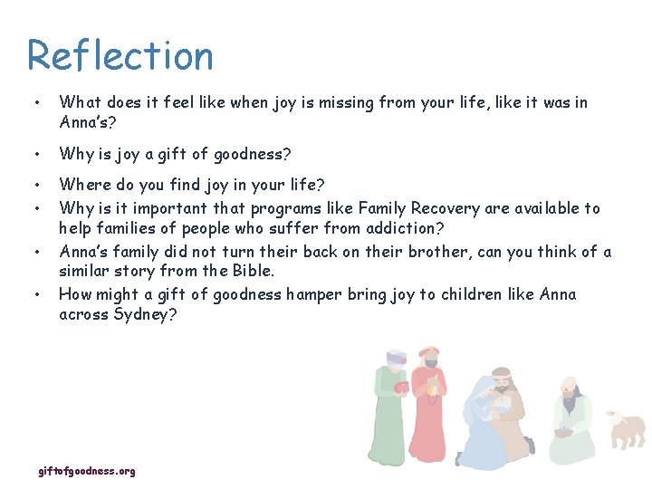 Reflection • What does it feel like when joy is missing from your life,