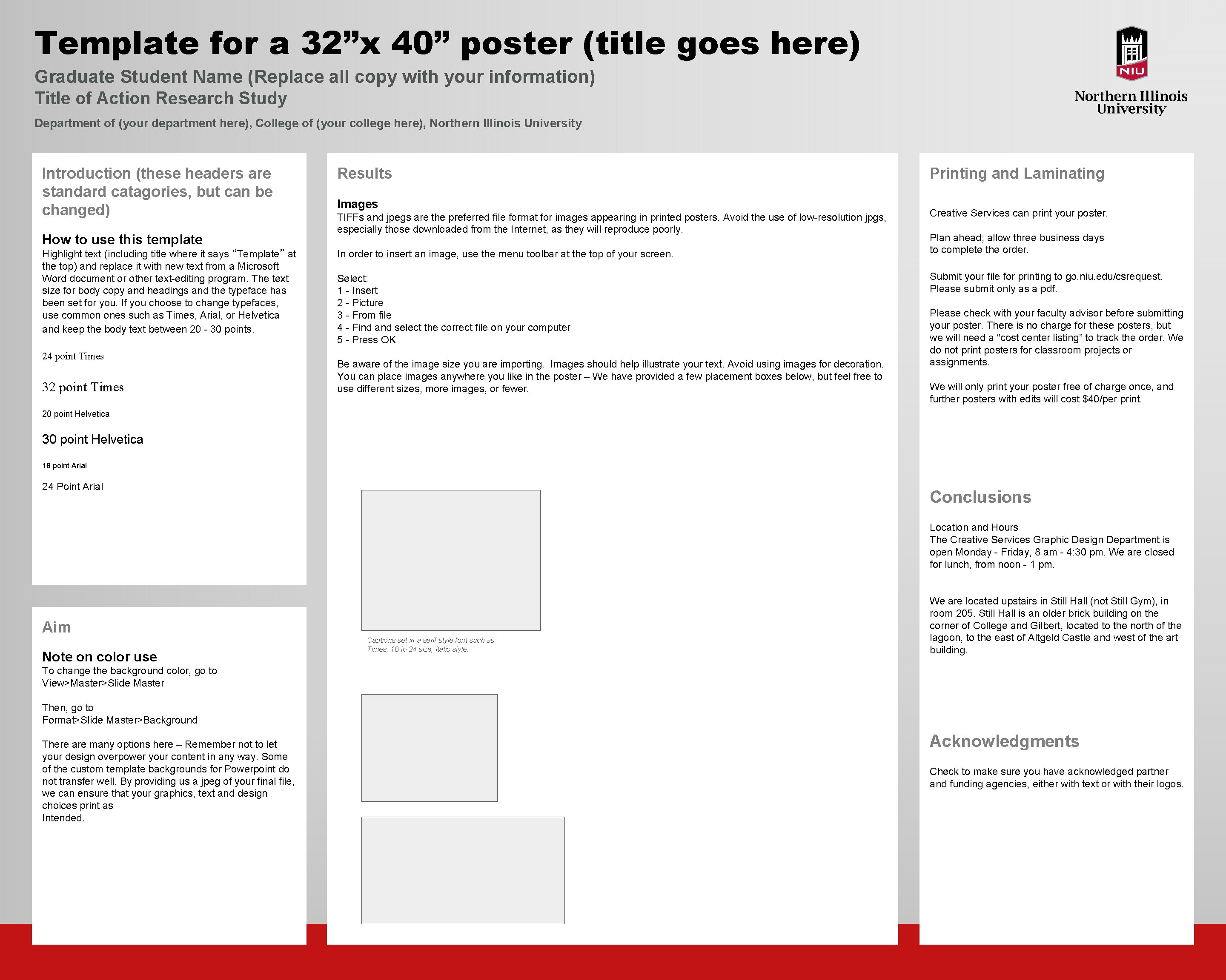 Template for a 32x 40 poster title goes