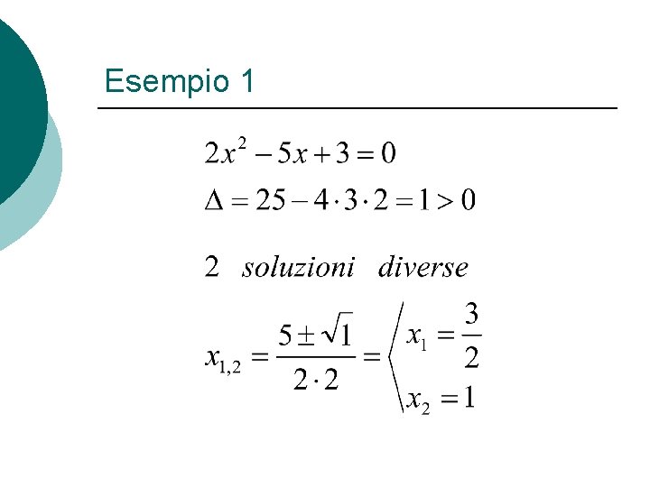 Esempio 1 