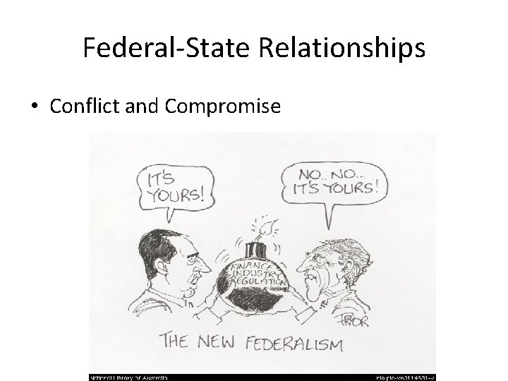 Federal-State Relationships • Conflict and Compromise Federal-State Relationships • Conflict and Compromise