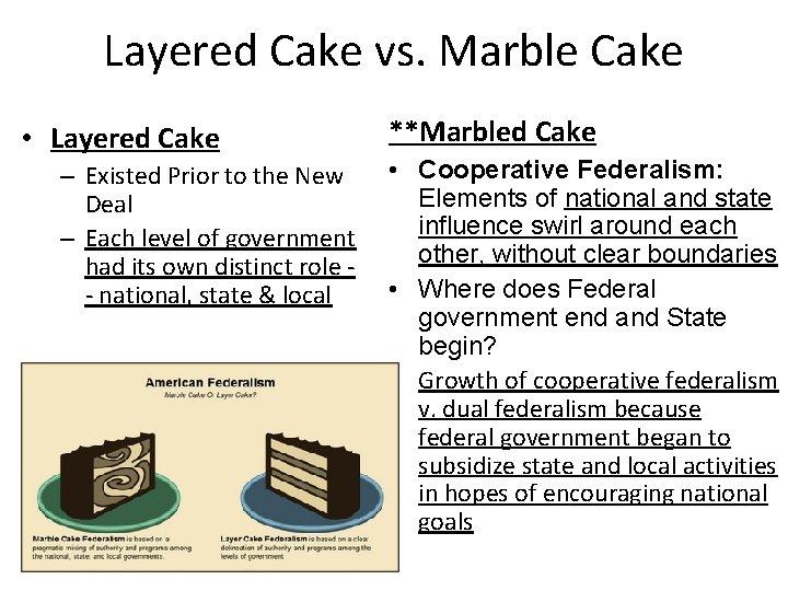 Layered Cake vs. Marble Cake • Layered Cake – Existed Prior to the New Layered Cake vs. Marble Cake • Layered Cake – Existed Prior to the New