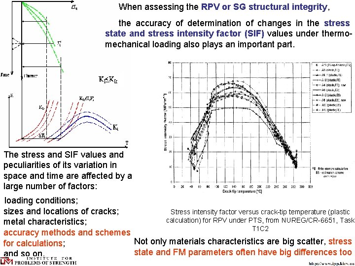 When assessing the RPV or SG structural integrity, the accuracy of determination of changes