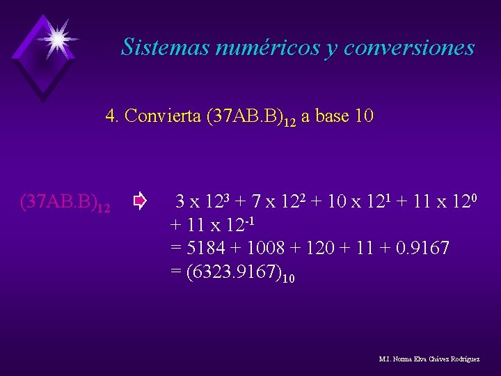 Sistemas numéricos y conversiones 4. Convierta (37 AB. B)12 a base 10 (37 AB. Sistemas numéricos y conversiones 4. Convierta (37 AB. B)12 a base 10 (37 AB.