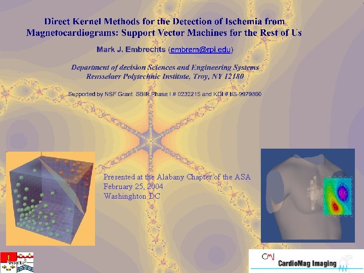 Presented at the Alabany Chapter of the ASA February 25, 2004 Washinghton DC 