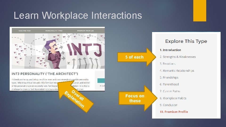 Learn Workplace Interactions 5 of each Ex Ov pl era an ll at io