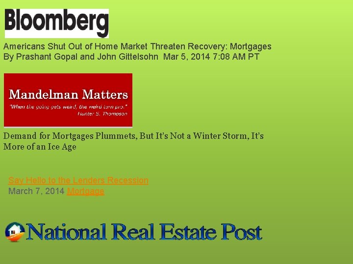 Americans Shut Out of Home Market Threaten Recovery: Mortgages By Prashant Gopal and John