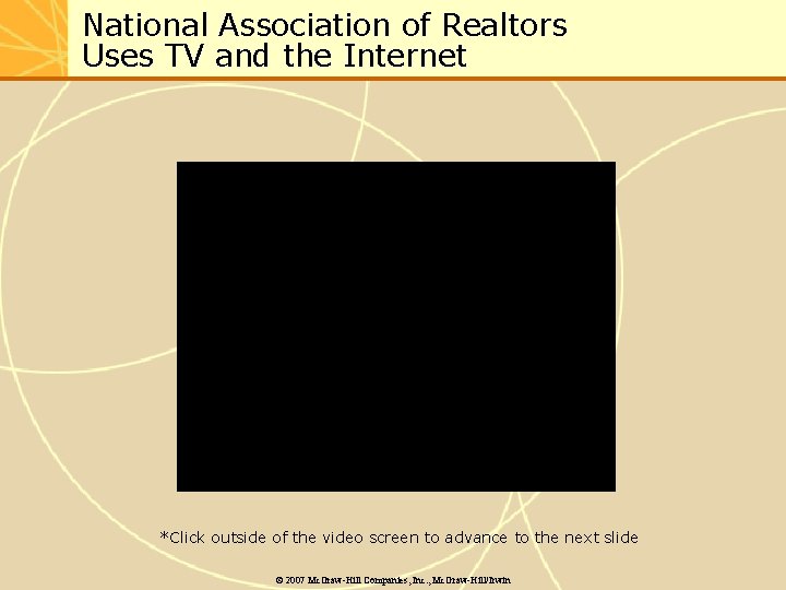 National Association of Realtors Uses TV and the Internet *Click outside of the video