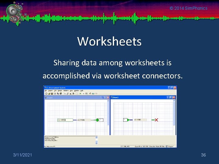 © 2014 Sim. Phonics Worksheets Sharing data among worksheets is accomplished via worksheet connectors.