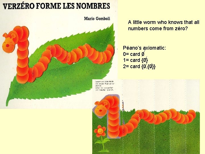 A little worm who knows that all numbers come from zéro? Péano’s axiomatic: 0=