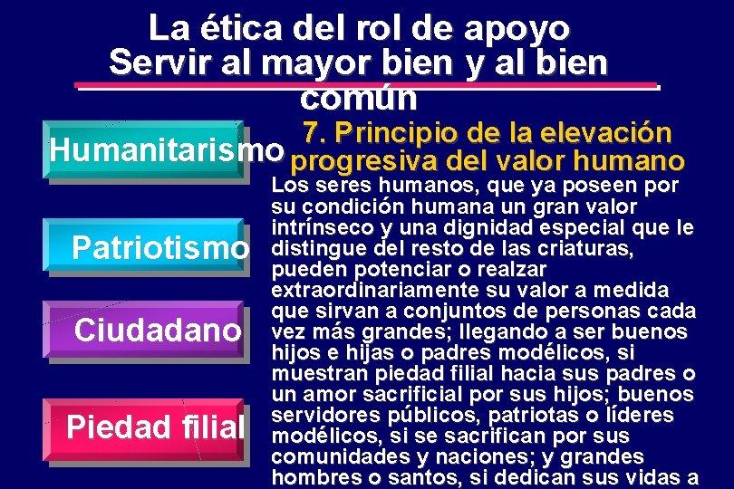 La ética del rol de apoyo Servir al mayor bien y al bien común