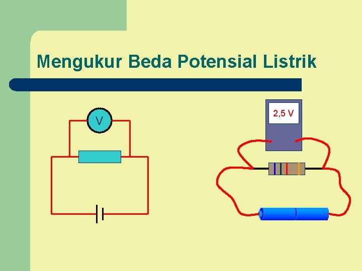 Mengukur Beda Potensial Listrik V 2, 5 V 