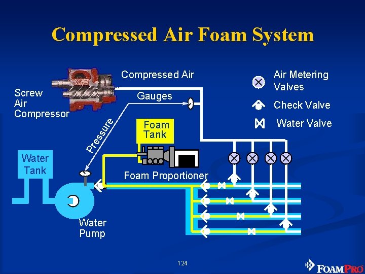 Compressed Air Foam System Compressed Air Screw Air Compressor Water Tank Check Valve Water