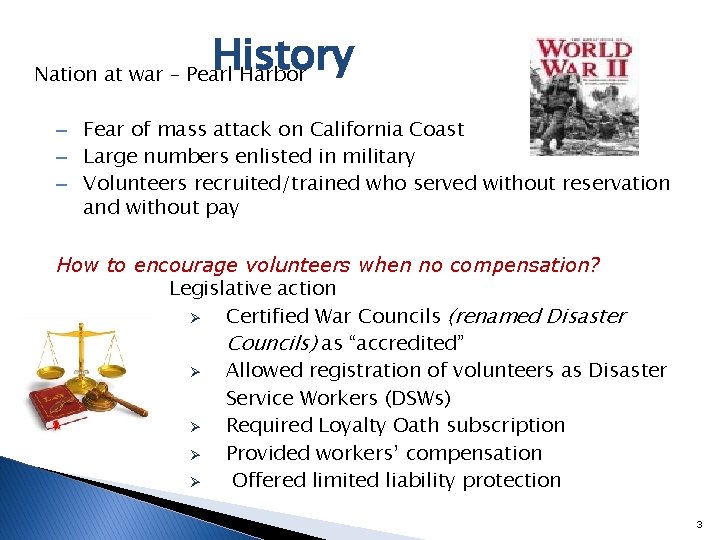 History Nation at war – Pearl Harbor – Fear of mass attack on California