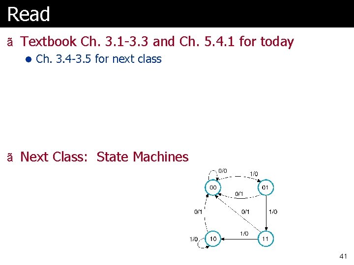 Comp 541 Sequential Circuits Montek Singh Feb 9