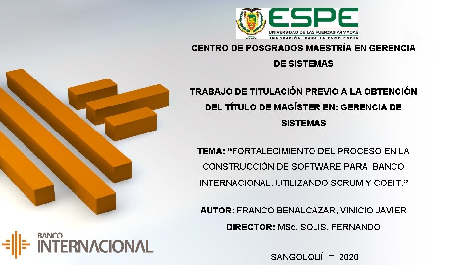 CENTRO DE POSGRADOS MAESTRÍA EN GERENCIA DE SISTEMAS TRABAJO DE TITULACIÓN PREVIO A LA