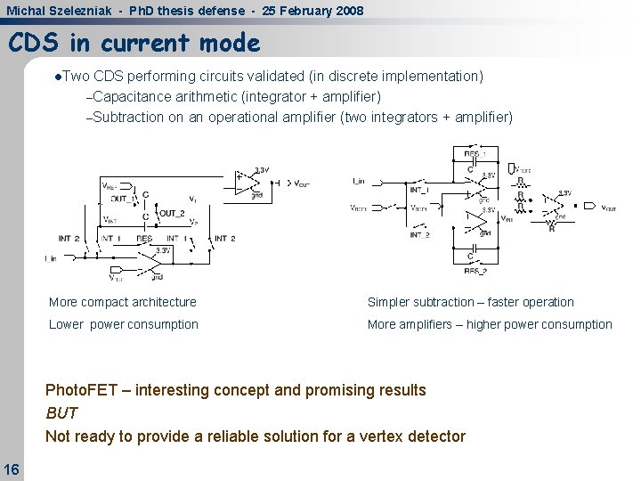 Michal Szelezniak - Ph. D thesis defense - 25 February 2008 CDS in current Michal Szelezniak - Ph. D thesis defense - 25 February 2008 CDS in current