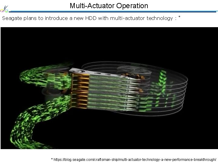 Multi-Actuator Operation Seagate plans to introduce a new HDD with multi-actuator technology : *