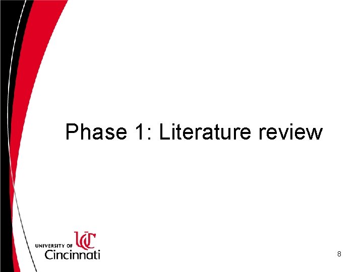 Phase 1: Literature review 8 