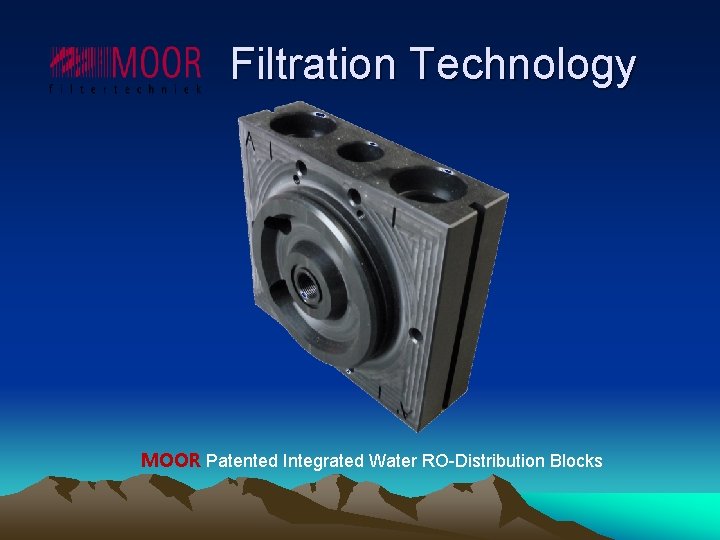 Filtration Technology MOOR Patented Integrated Water RO-Distribution Blocks 