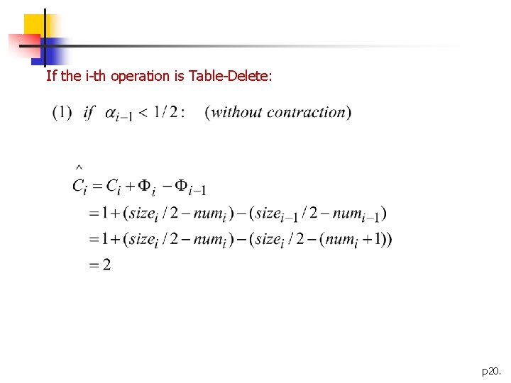 If the i-th operation is Table-Delete: p 20. 