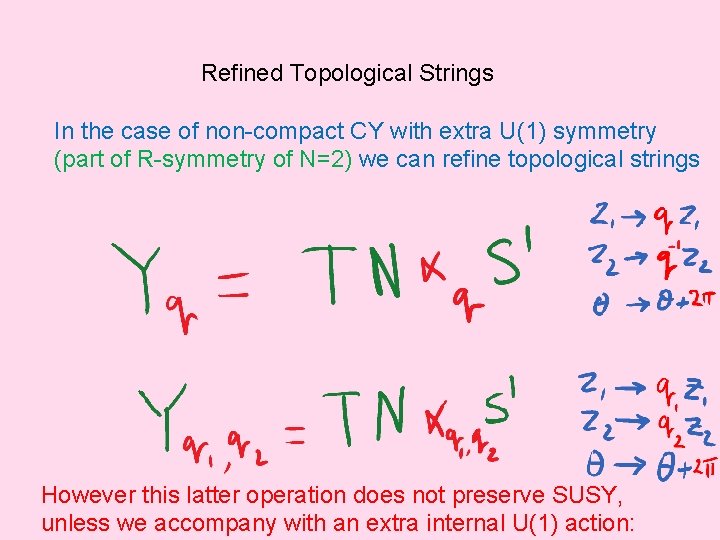 Refined Topological Strings In the case of non-compact CY with extra U(1) symmetry (part