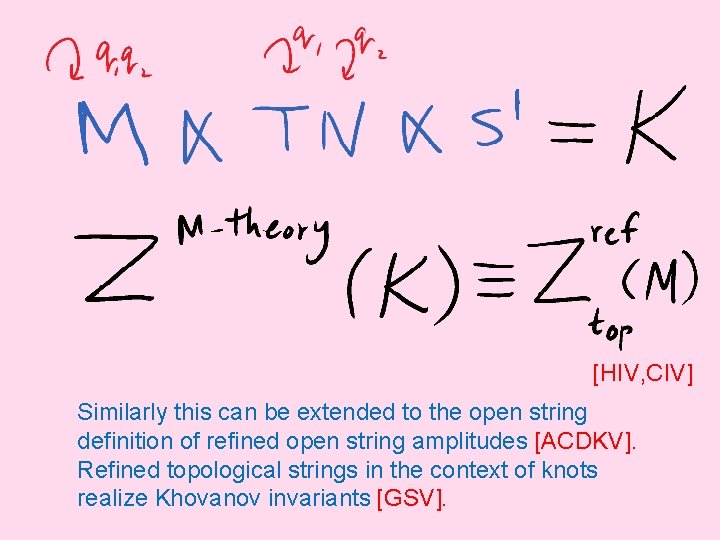 [HIV, CIV] Similarly this can be extended to the open string definition of refined