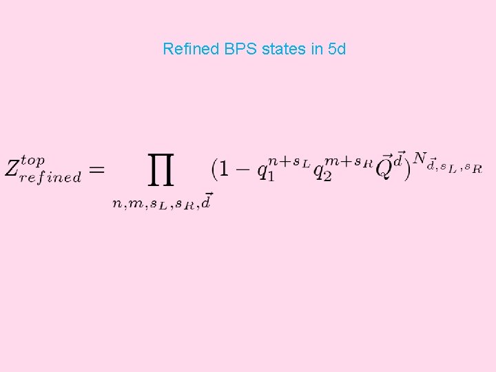 Refined BPS states in 5 d 