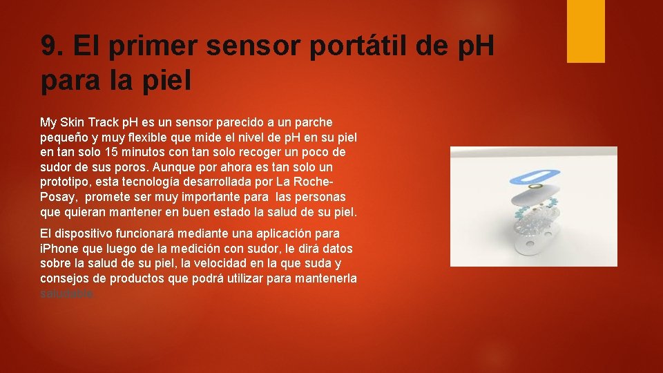 9. El primer sensor portátil de p. H para la piel My Skin Track