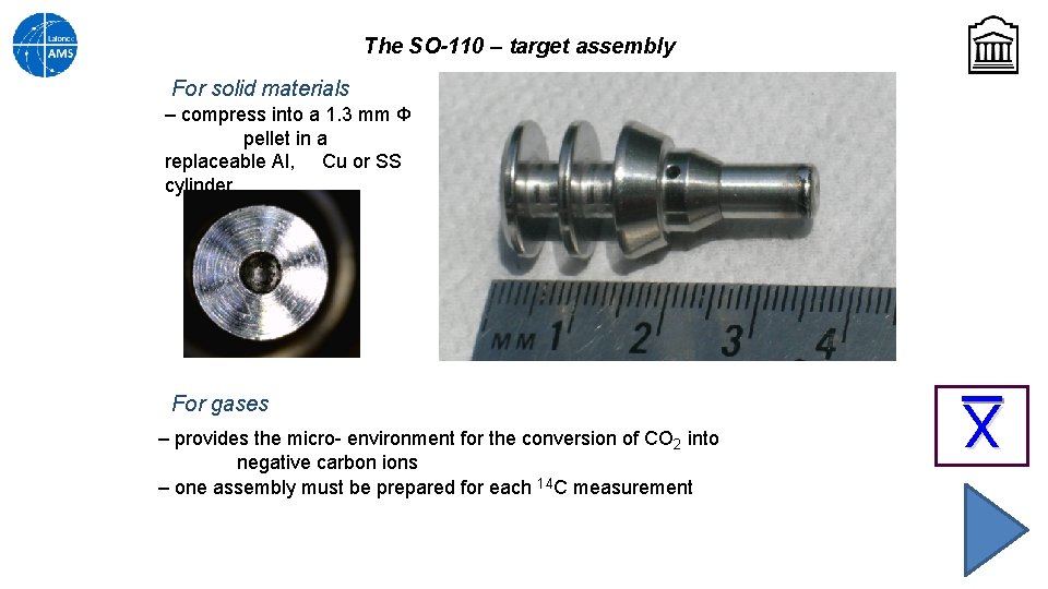 The SO-110 – target assembly For solid materials – compress into a 1. 3