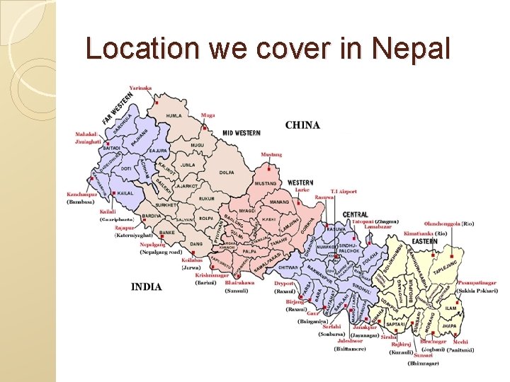 Location we cover in Nepal 