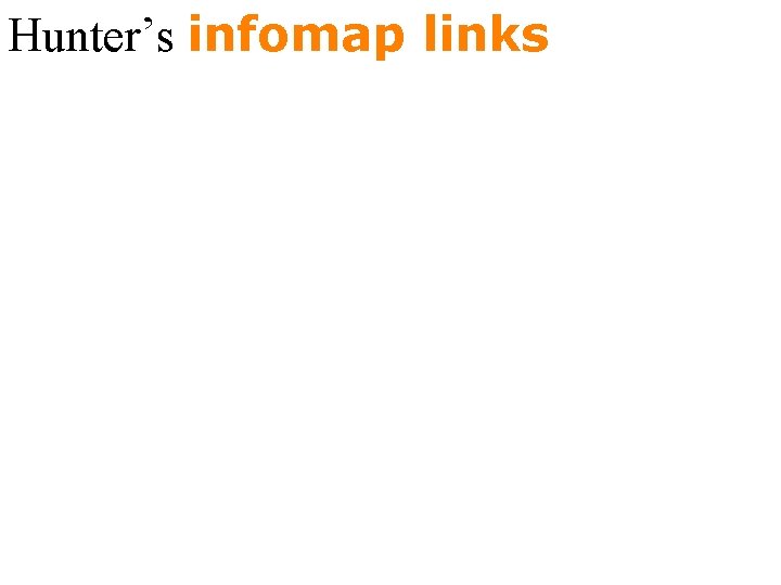 Hunter’s infomap links 