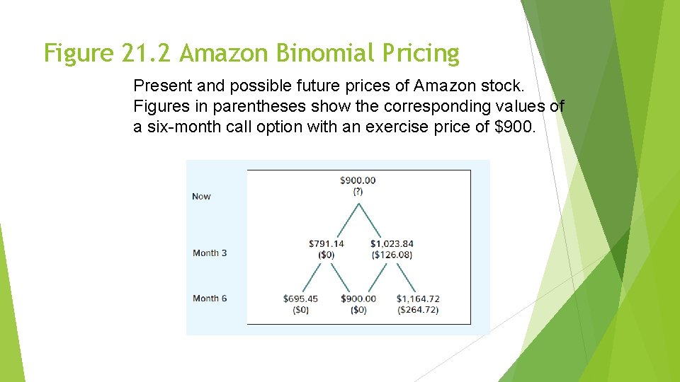 Figure 21. 2 Amazon Binomial Pricing Present and possible future prices of Amazon stock.