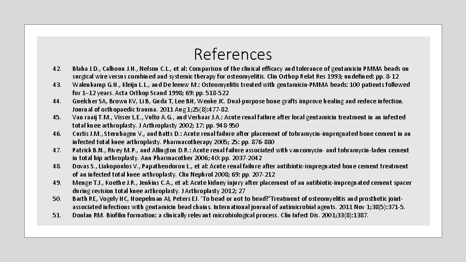42. 43. 44. 45. 46. 47. 48. 49. 50. 51. References Blaha J. D. 42. 43. 44. 45. 46. 47. 48. 49. 50. 51. References Blaha J. D.