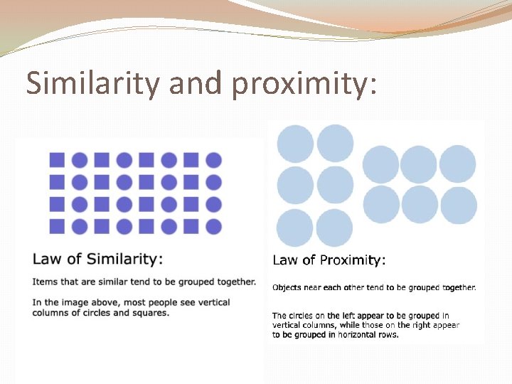 Similarity and proximity: Similarity and proximity: