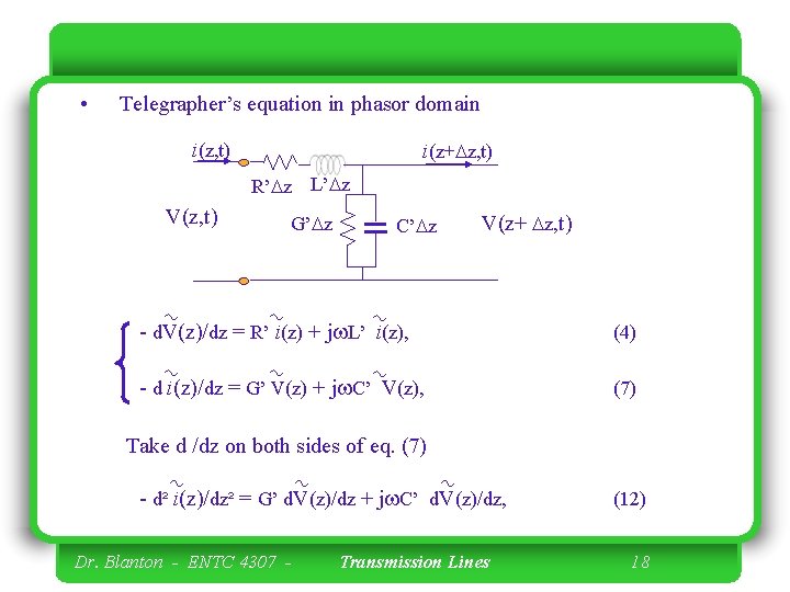 Telecommunications Dr Hugh Blanton Entc 4307entc 5307 Transmission