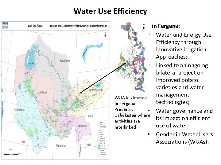 Water Use Efficiency in Fergana: • Water and Energy Use Efficiency through Innovative Irrigation