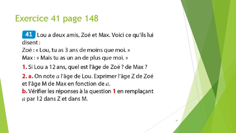 Exercice 41 page 148 19 