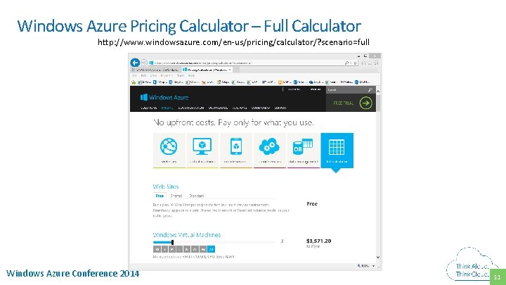 Windows Azure Pricing Calculator – Full Calculator http: //www. windowsazure. com/en-us/pricing/calculator/? scenario=full Windows Azure