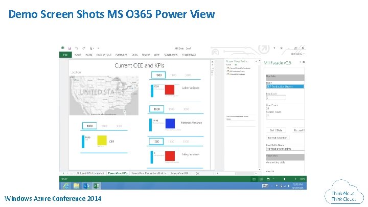 Demo Screen Shots MS O 365 Power View Windows Azure Conference 2014 