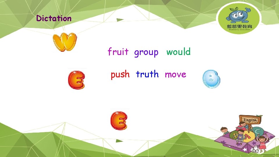 Dictation fruit group would push truth move 